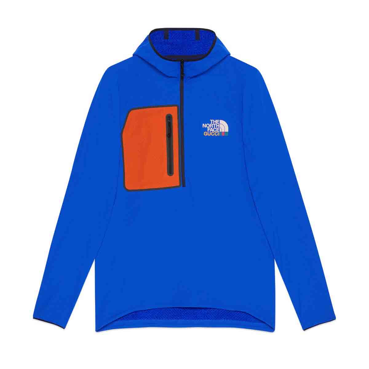Суитчър Gucci The North Face x Fleece Pullover Blue/Orange Синьо | 663909 ZM0C1 4394, 0
