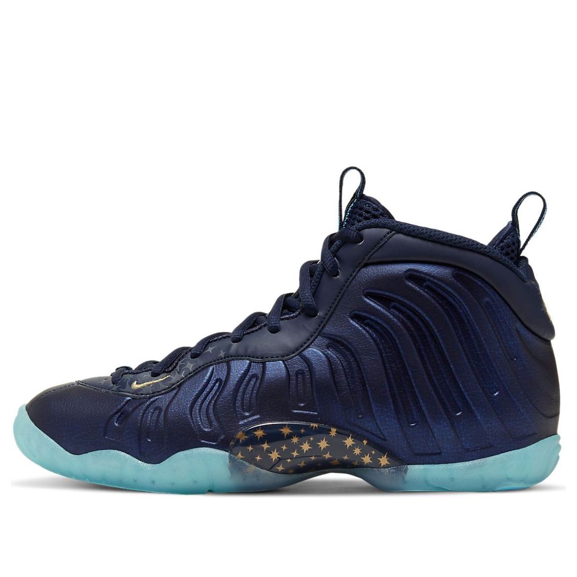 Кецове и обувки Nike Little Posite One 'Gold Stars' Тъмно синьо | CZ6547-400, 0