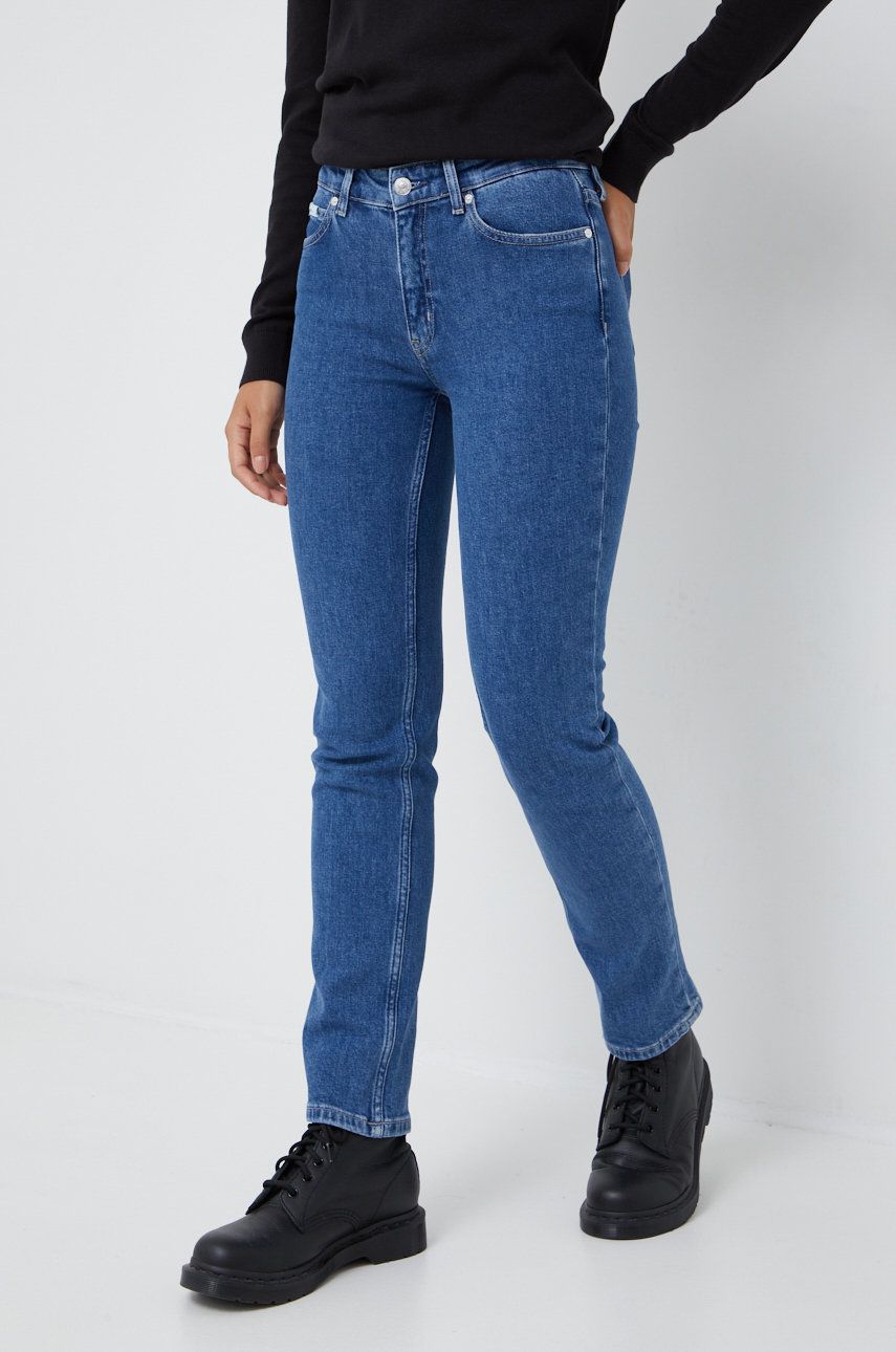 Дънки CALVIN KLEIN Jeans Medium Waist Тъмно синьо | K20K204437.9BYY, 0