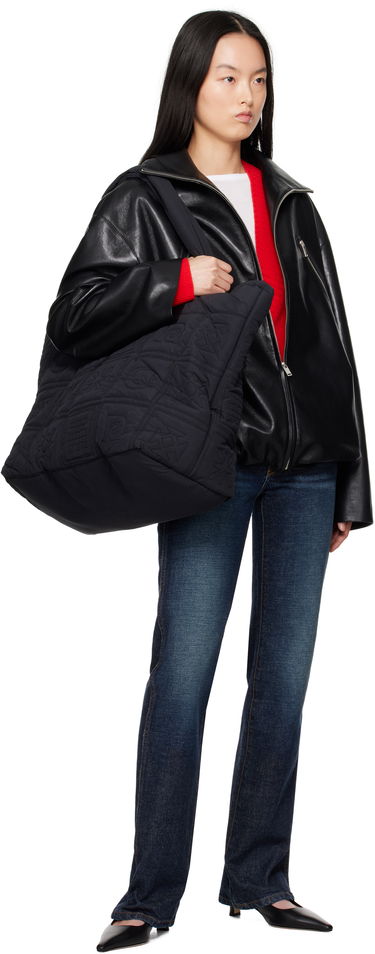 Облекло Nanushka Black Symbol Tote Черно | NU24FWBT12451, 3