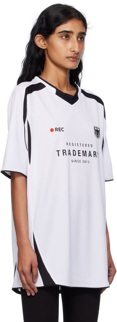 Фланелка VETEMENTS Vetements 'Trademark' Football T-Shirt Бяло | UH76TR500W, 1