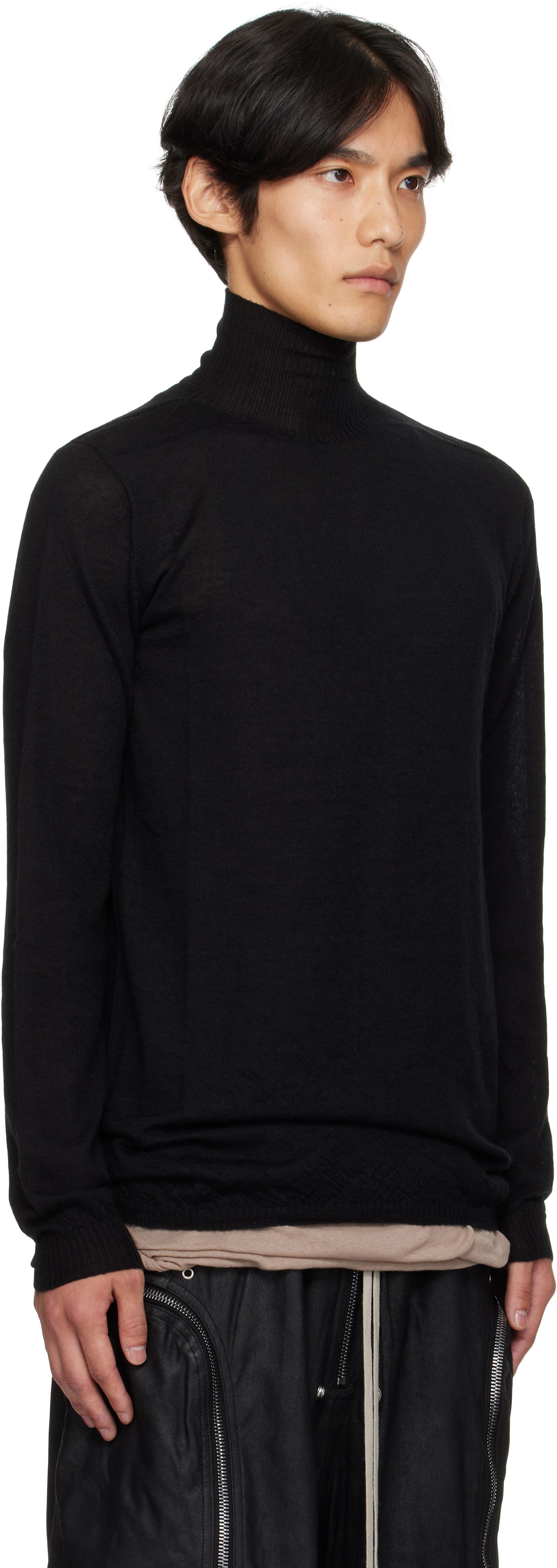 Пуловер Rick Owens Rick Owens Concordians Level Turtleneck Sweater Черно | RU02E1624 WS, 1