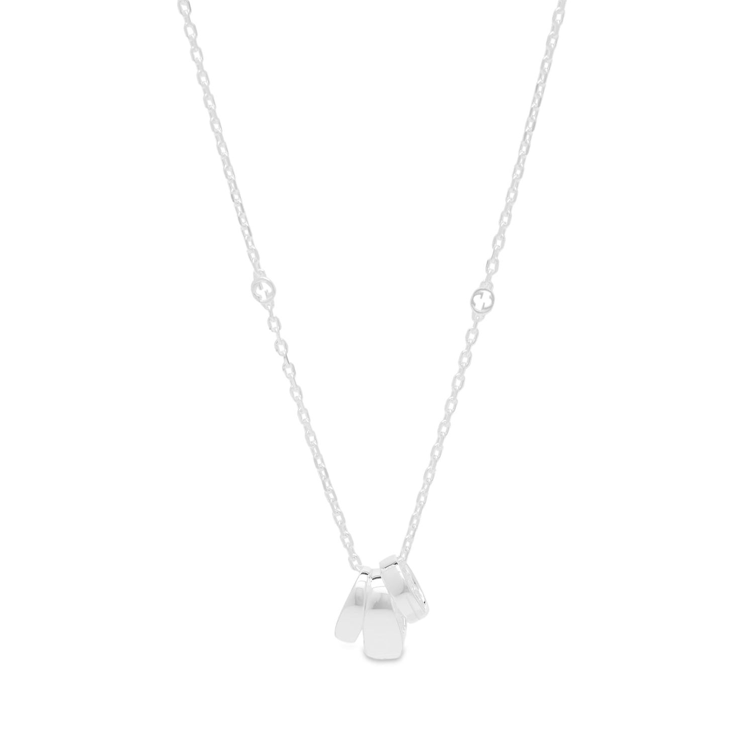 Колие Gucci Jewellery Tag Charm Necklace "Silver" Металик | YBB77699600100U, 0