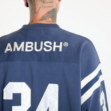 Тениска Ambush Football L-S T-Shirt UNISEX Insignia Blue/ Tofu Синьо | BMAB004F24JER0014531, 4