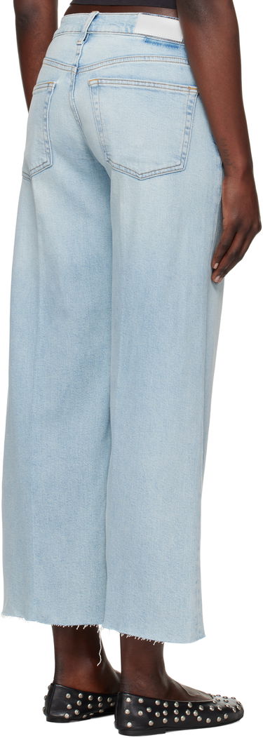 Дънки RE/DONE Re/Done Comfort Stretch Mid Rise Wide Leg Crop Jeans Синьо | 190-03WMRWDLC, 2