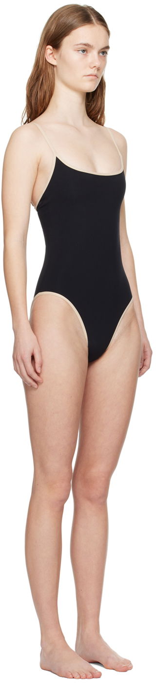 Бански TOTEME TOTEME Stripe Edge One-Piece Swimsuit Черно | 241-WSW1031-FB0097, 1