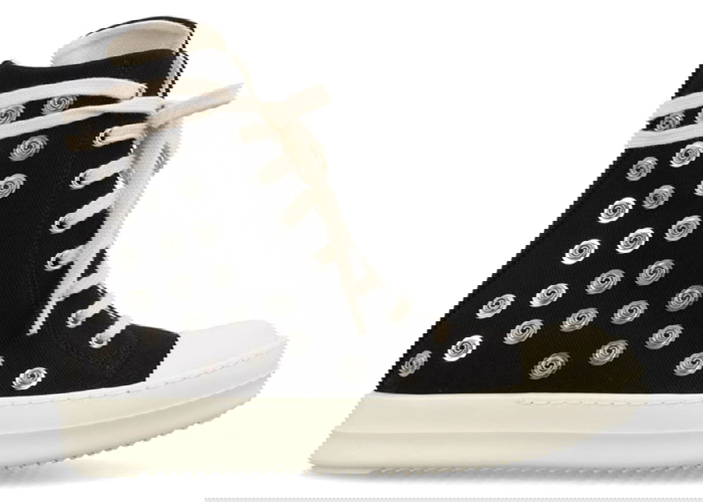 Кецове и обувки Rick Owens DRKSHDW Studded Eyelets "Black Milk" Черно | DU02C5800-DOES2-911, 0
