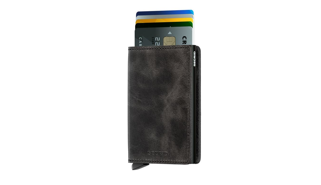 Портфейл Secrid Slimwallet Vintage Черно | SV-BLACK, 0