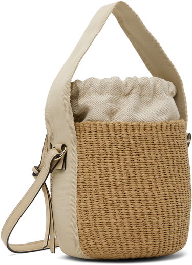 Дамска чанта CHLOÉ Chloé Small Horse Medal Basket Bag Бежово | CHC25SS592O82, 4