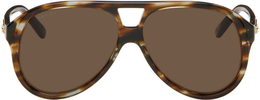 Слънчеви очила Gucci Aviator Кафяво | GG1286S-003, 0