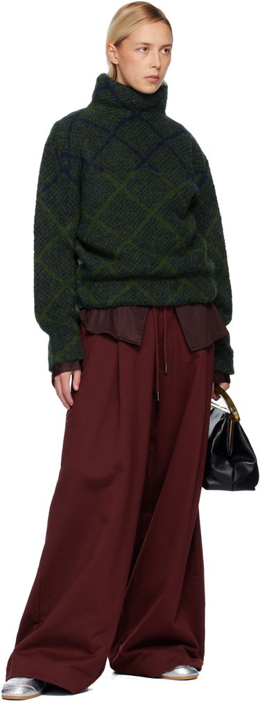 Пуловер Dries Van Noten Dries Van Noten Jacquard Turtleneck Зелено | 252-011227-2709, 3