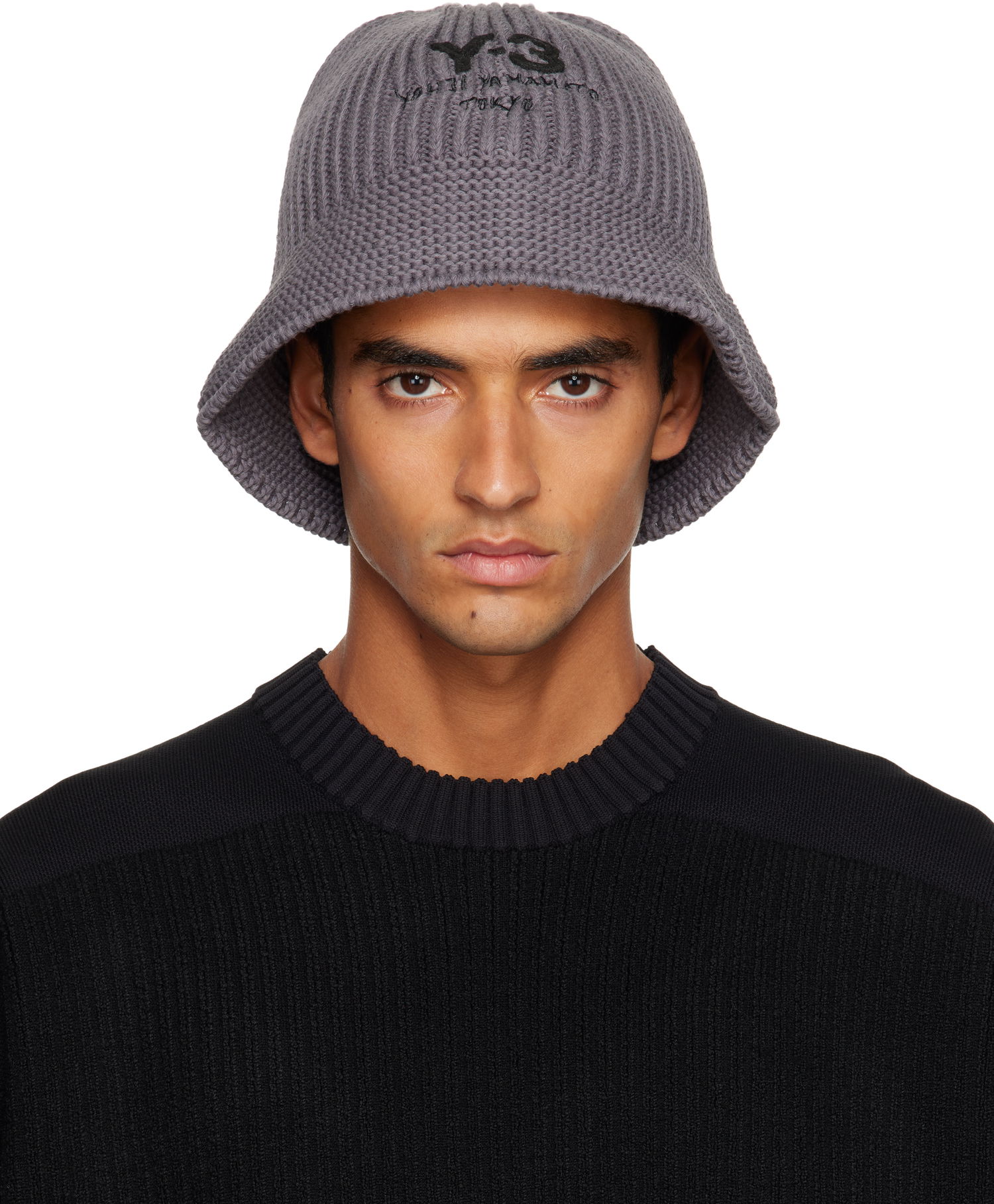 Шапка Y-3 Y-3 Heritage Knit Bucket Hat Сиво | KC0436, 0