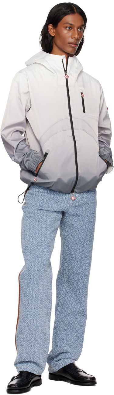 Дънки Casablanca Casablanca Diamond Monogram Leather Trim Jeans Синьо | MPS25-TR-260-01, 3