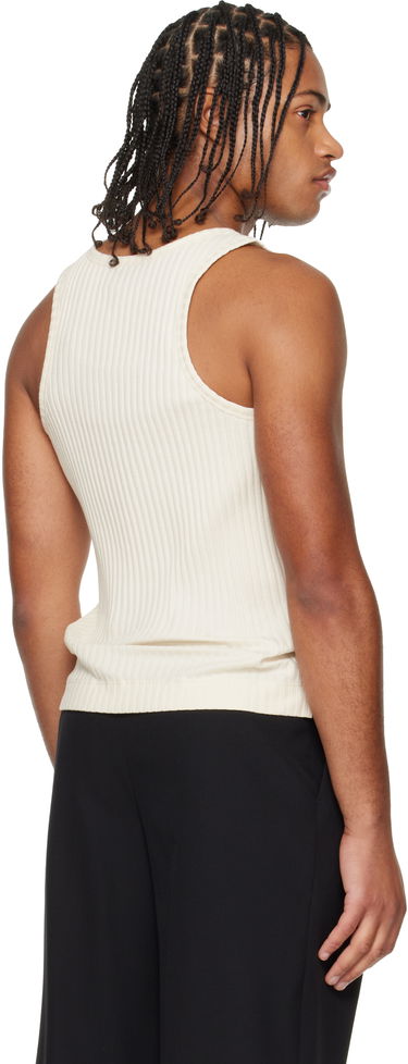 Потник Simone Rocha Ribbed Ribbon Daisy Tank Top Бяло | 5377 1230, 2