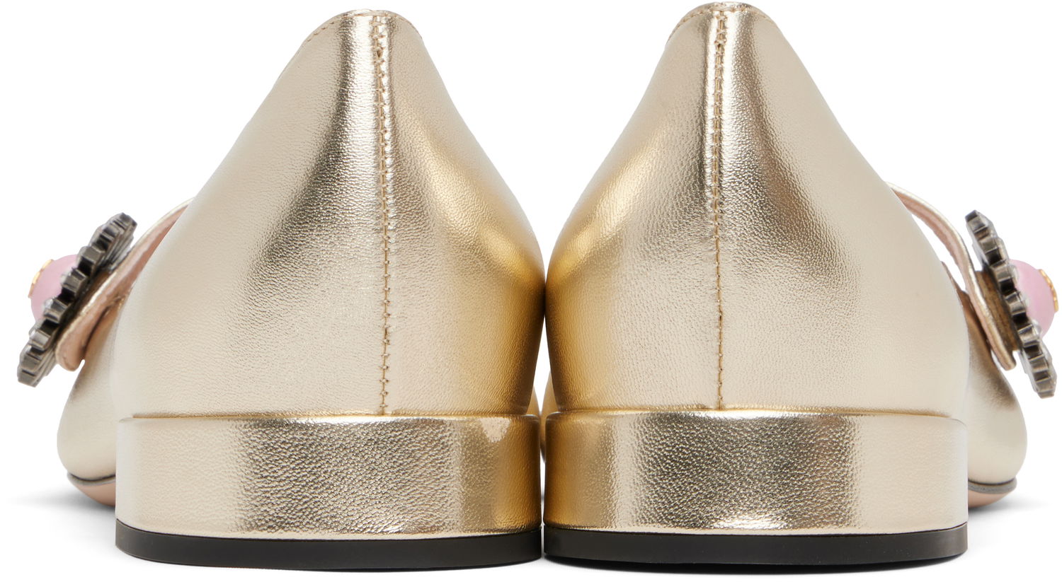 Кецове и обувки Valentino Valentino Garavani Mary-Jane Ballerina Flats with Crystal Embellishment Металик | 6W2S0LL7RKP, 1