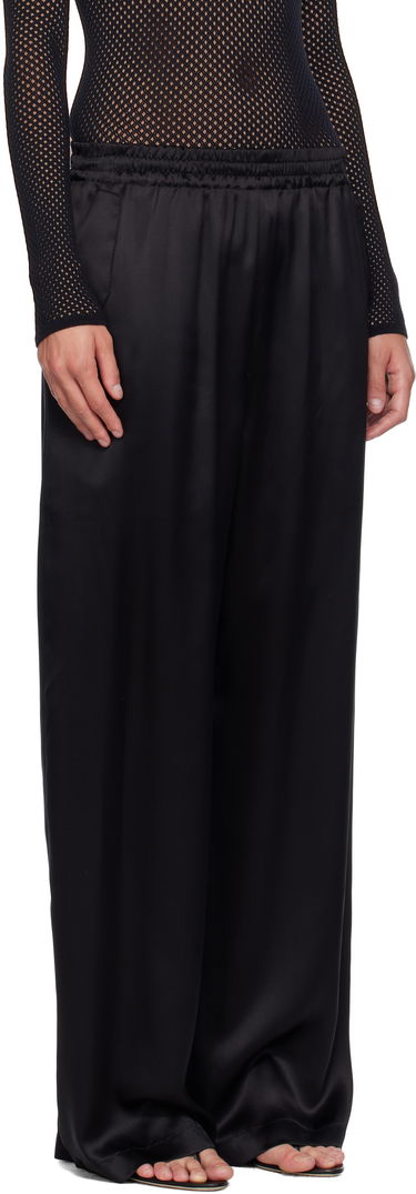 Панталони WARDROBE.NYC WARDROBE.NYC Satin Pajama Trousers Черно | W2242F25SE, 1