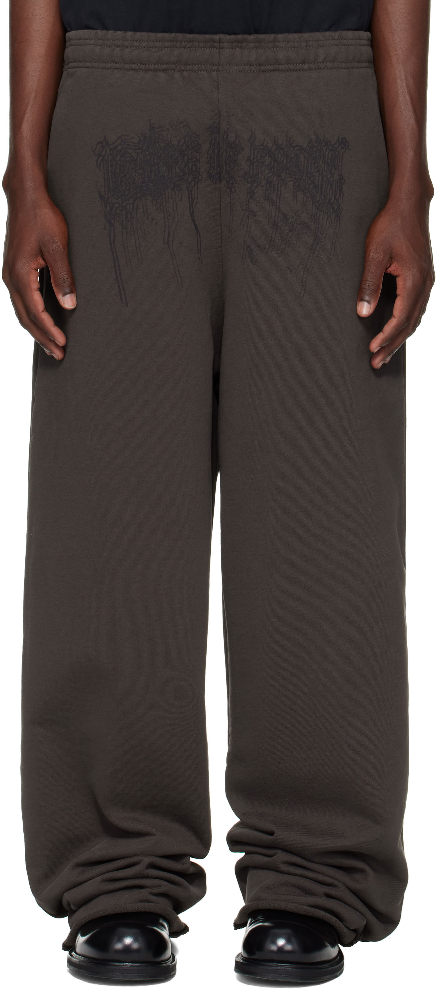 Спортни панталони VETEMENTS Vetements Cradle of Filth Dripping Logo Baggy Sweatpants Сиво | UCF76SP450C, 0