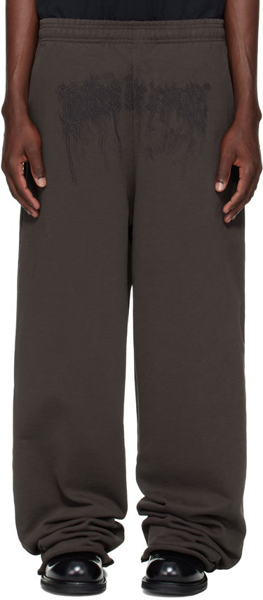 Спортни панталони VETEMENTS Vetements Cradle of Filth Dripping Logo Baggy Sweatpants Сиво | UCF76SP450C, 0