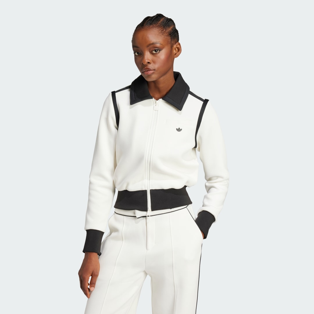 Яке adidas Originals Premium Collared Track Jacket Бяло | JD5469, 0