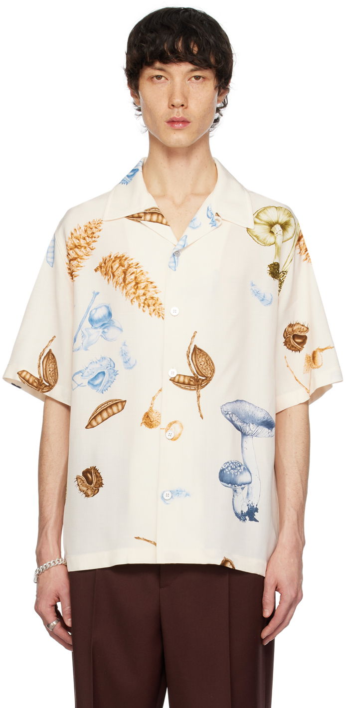 Риза Jil Sander Jil Sander Botanical Print Shirt Бяло | J47DL0143_J65196, 0