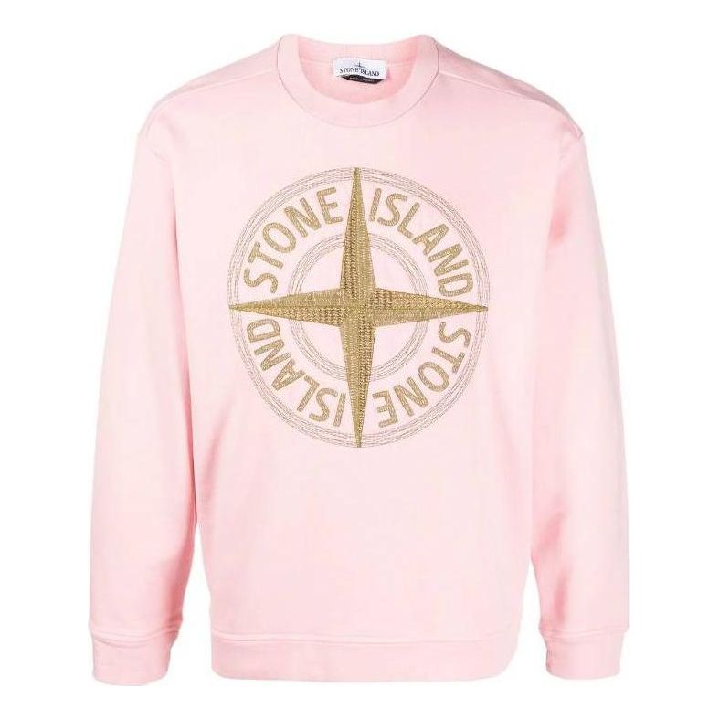 Пуловер Stone Island Embroidered Logo Sweatshirt Розово | 781565484-V0080