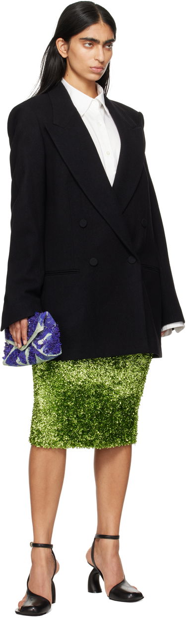 Яке Dries Van Noten Dries Van Noten Oversized Double-Breasted Blazer Черно | 242-010406-9179, 3