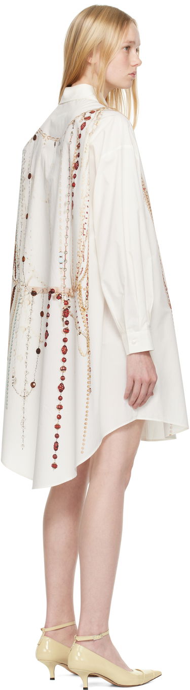Pокля Maison Margiela MM6 Maison Margiela Pearl Print Shirt Dress Бяло | S62CT0250 M35462, 2
