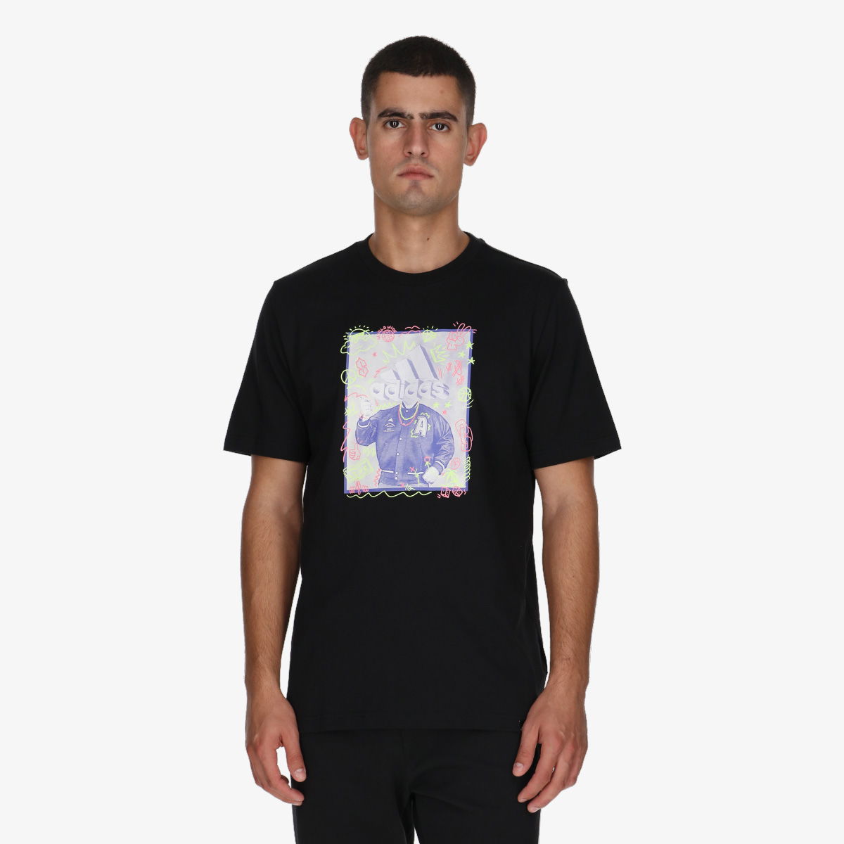 Тениска adidas Originals Doodle Graphic T-Shirt Черно | IY8072, 1