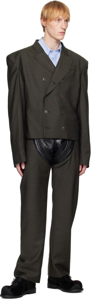 Карго панталони Martine Rose Martine Rose Zip Chap Tailored Trousers Зелено | 360WT10414, 3