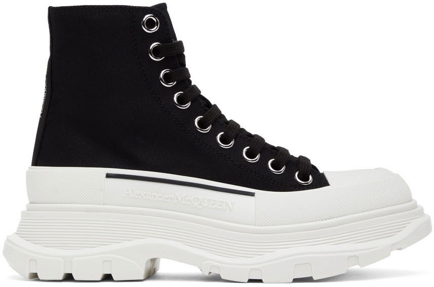 Кецове и обувки Alexander McQueen Tread Slick High-Top Sneakers Черно | 697080W4MV2, 0