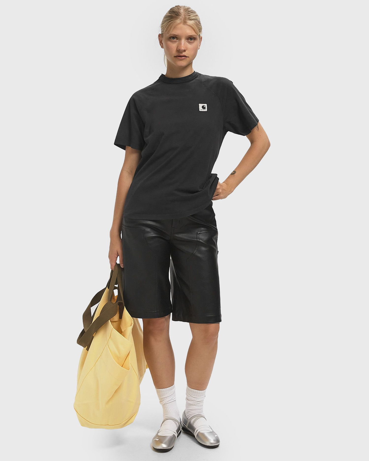 Тениска Carhartt WIP Women's Hudson Short Sleeve T-Shirt Черно | I035138-89.5F, 1