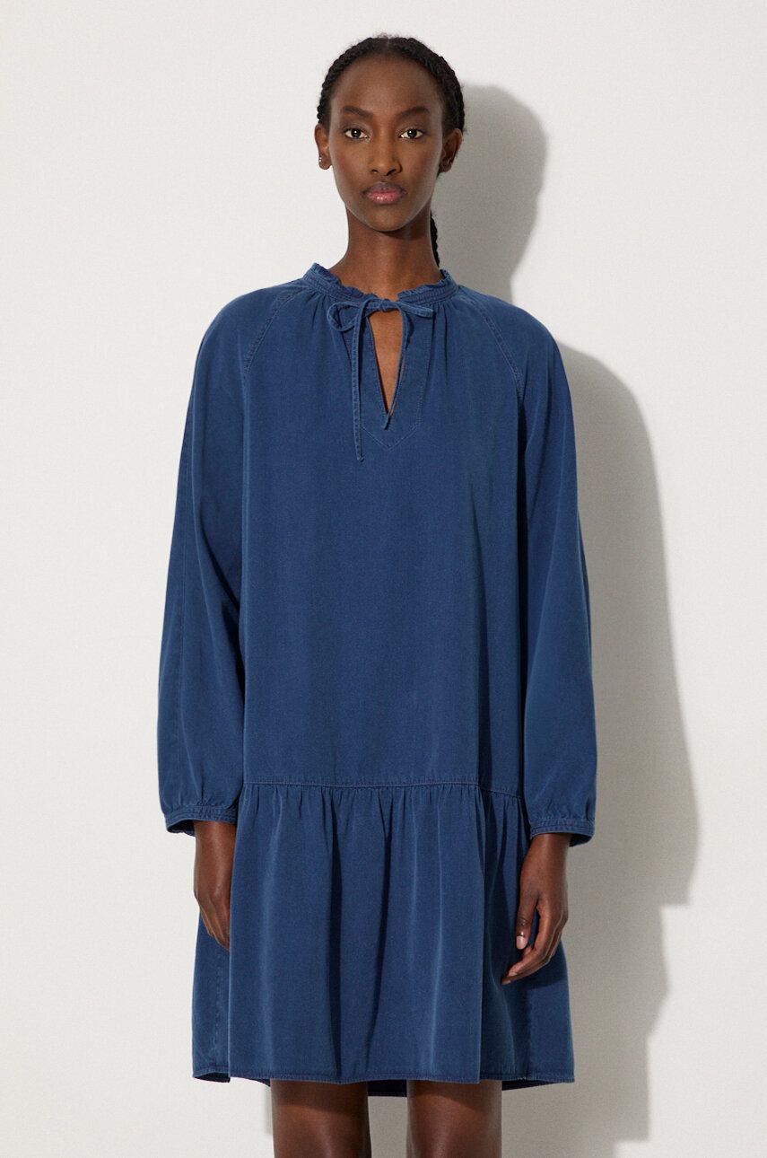 Pокля A.P.C. Robe Natalia Mini Dress Синьо | COEYL.F05944, 0