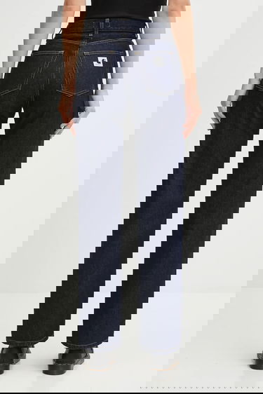 Дънки Carhartt WIP Noxon Pant high waist straight leg Тъмно синьо | I031920.102, 2