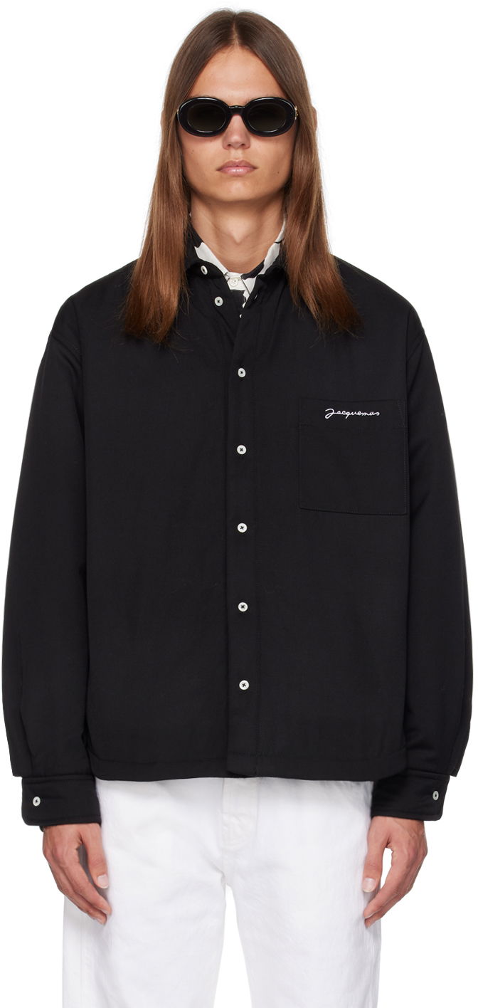 Риза Jacquemus Black Le Raphia 'La Chemise Boulanger' Черно | 23H236SH105-1333, 0