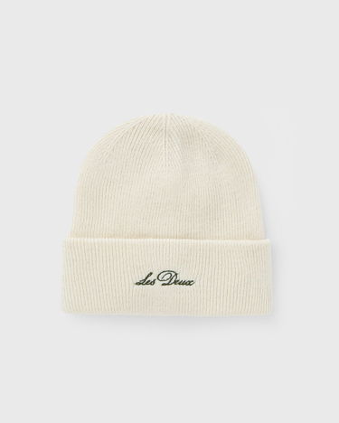 Шапка Les Deux Wayne Embroidered Knit Beanie Бяло | 1000673-215, 2