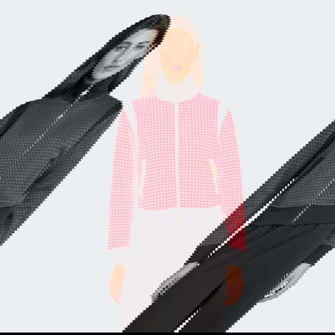 Яке adidas Performance Houndstooth Print Track Top Червено | JY3461, 0