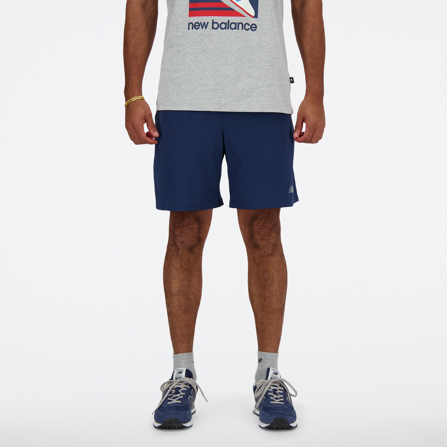 Къси панталони New Balance Men's Shorts Тъмно синьо | NBMS41232NNY, 0