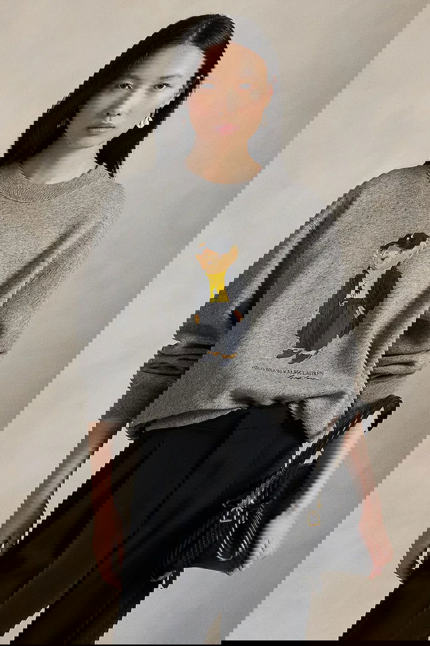 Суитчър Polo by Ralph Lauren Polo Bear Print Sweatshirt Сиво | 211A87104, 0