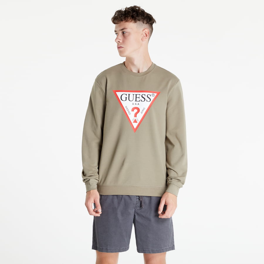 Суитчър GUESS Triangl Logo Sweatshirt Зелено | M2YQ37K6ZS1-G9D5, 0