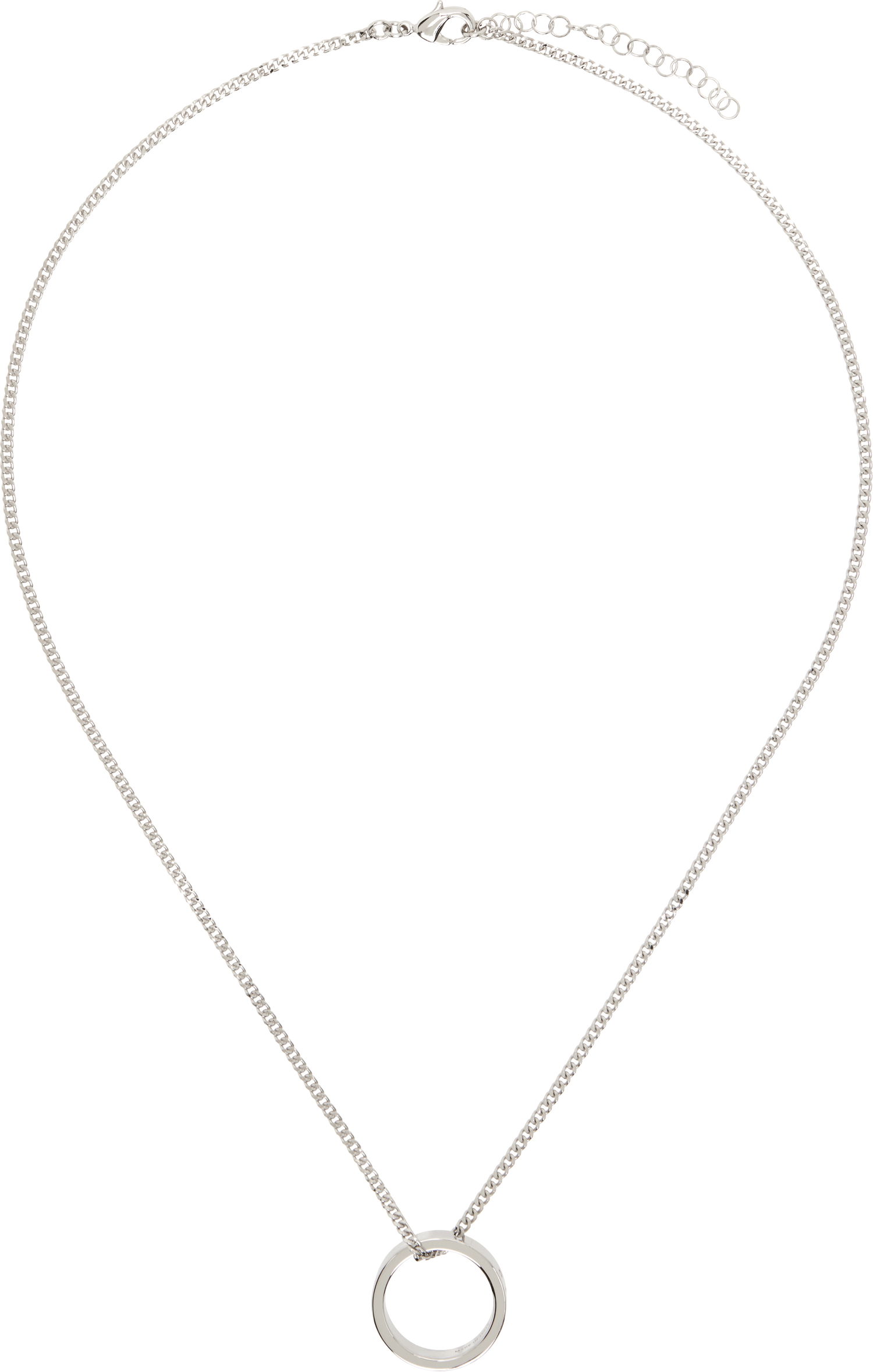 Колие Maison Margiela MM6 Maison Margiela Minimal Logo Pendant Ring Necklace Металик | SM6UU0048 P7351, 0