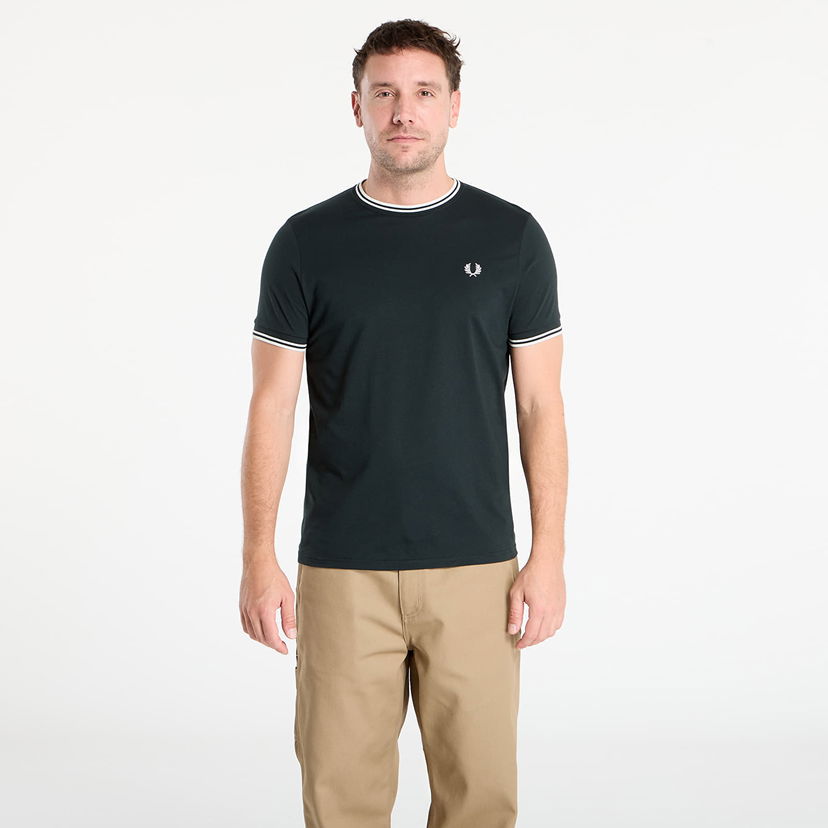 Тениска Fred Perry Fred Perry Twin Tipped T-Shirt Зелено | M1588V T50