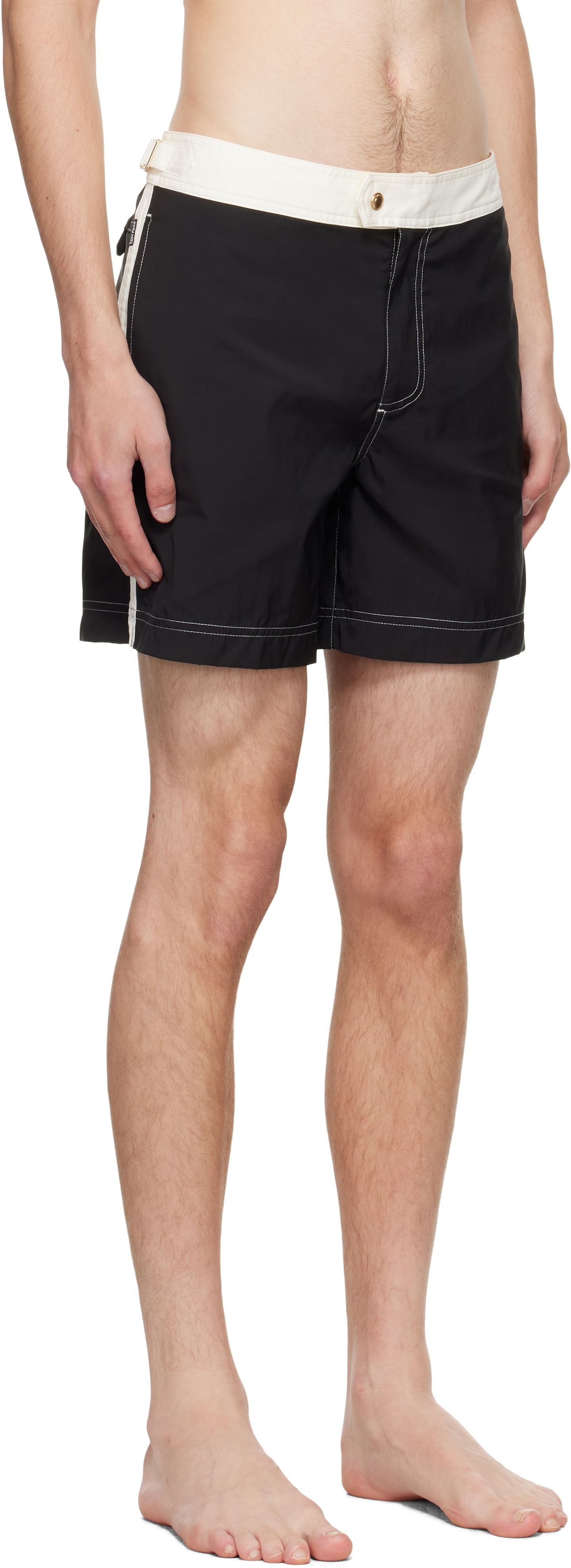 Бански Tom Ford TOM FORD Nylon Contrast Swim Shorts Черно | BSS002-FMN067, 1
