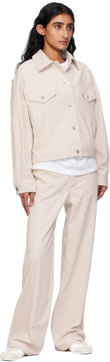 Панталони A.P.C. A.P.C. Elisabeth Wide-Leg Corduroy Trousers Бежово | COHHO-F09181, 3