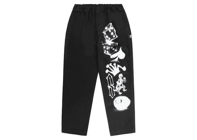 Карго панталони Stüssy Airbrush Icon Beach Pants Черно | 116622_BLAC, 0