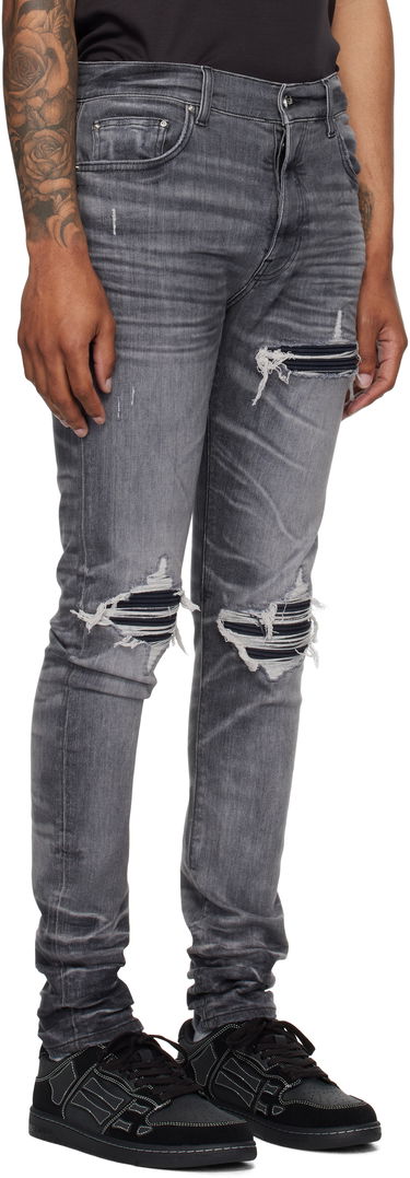 Дънки AMIRI AMIRI MX1 Jeans with Suede Patches Сиво | AMDNSY1158, 1