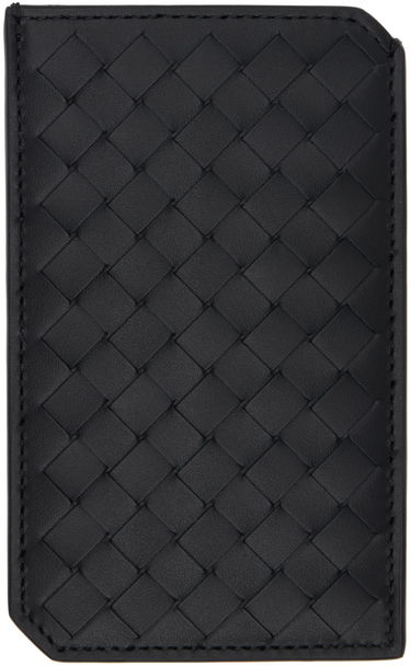 Портфейл Bottega Veneta Vertical Card Holder Черно | 796963 V4LQ1 1000, 1