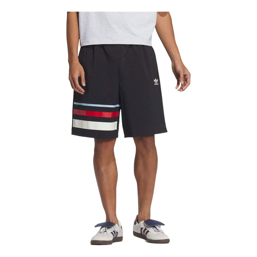 Къси панталони adidas Originals Retro Striped Athletic Shorts Черно | JM7273
