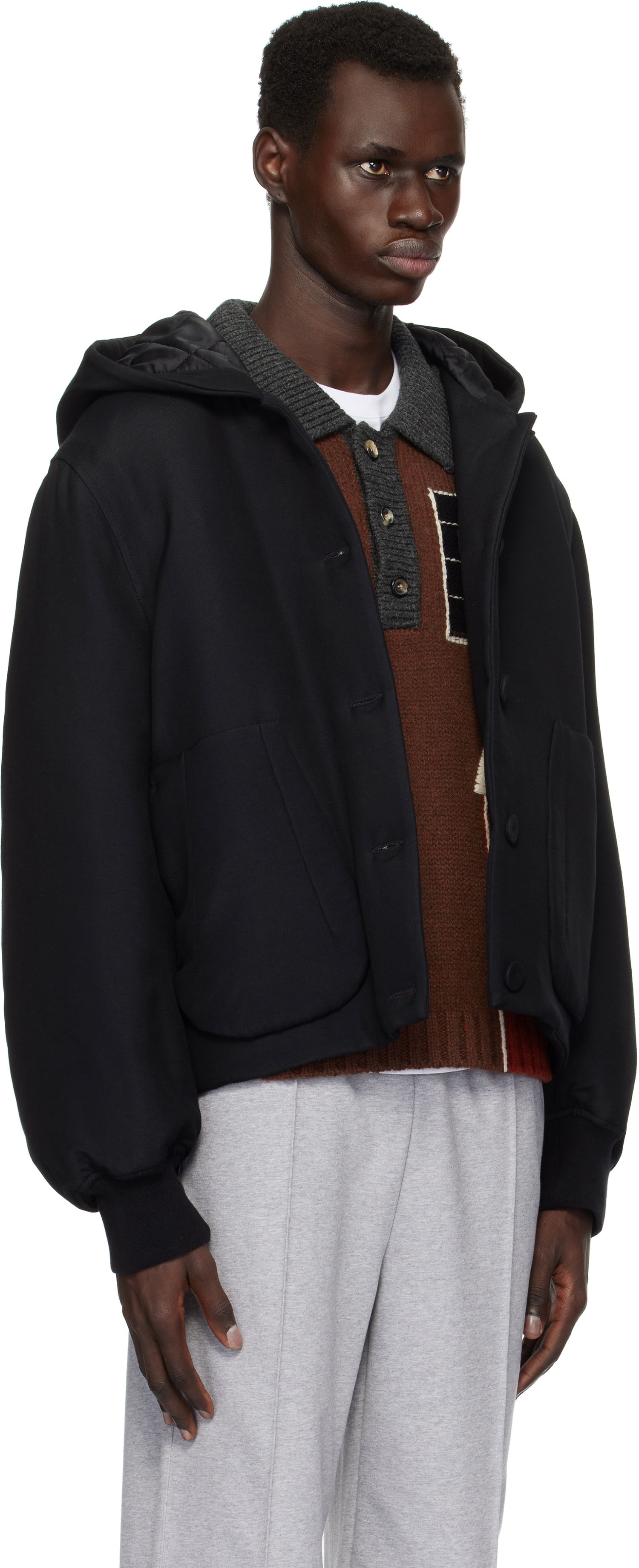 Яке бомбър JW Anderson JW Anderson Hooded Blouson Jacket Черно | JK0373-PG1679, 1