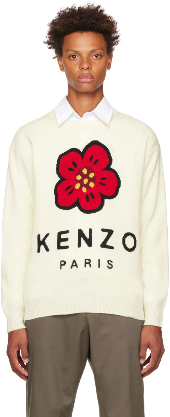 Пуловер KENZO Paris Boke Flower Бяло | FC65PU3453LD, 0