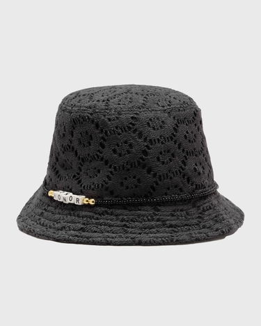 Шапка Honor The Gift Friendship Crochet Bucket Hat with 'Honor' Bead Detail Черно | HTG250272-BLACK, 0